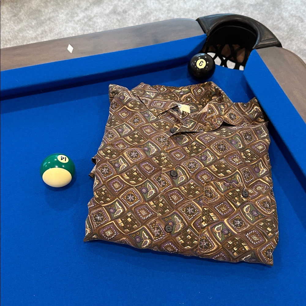 Men's 100% Silk Button-Up Shirt